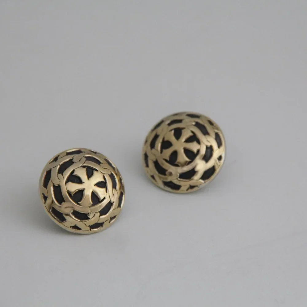 John Hardy Gold Filigree Dome Clip-On Earrings